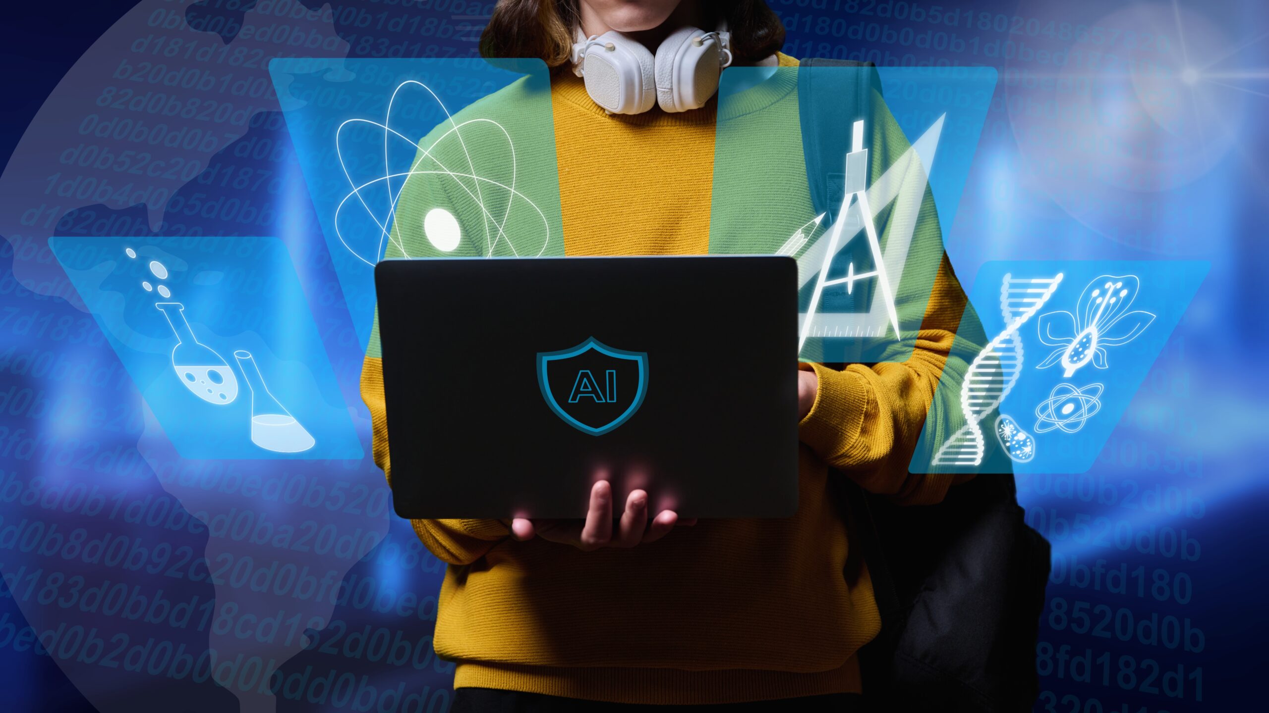 Student using AI